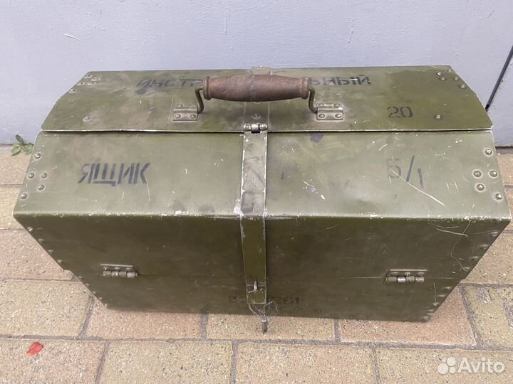 Ящик металлический,прочный Ретро-военная тематика