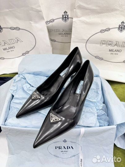 Туфли лодочки Prada натуральная кожа