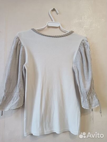 Блуза Бавария.Лён.Шитье рукава