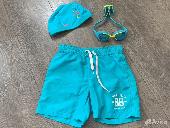Шапочки, плавки, купальник, очки для плавания