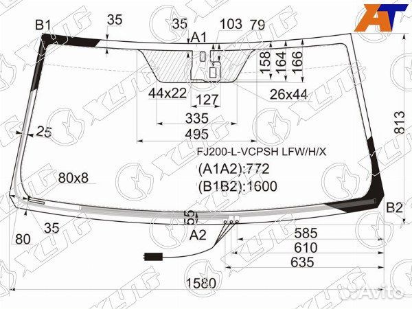 Стекло лобовое lexus LX570