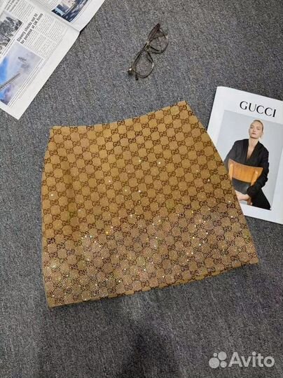 Gucci юбка со стразами