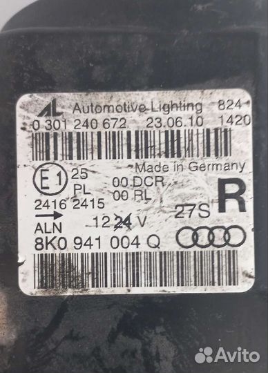 Фара правая Audi A4 B8