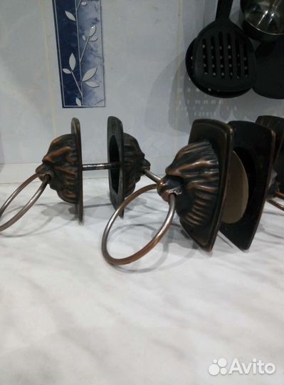 Дверные ручки виде льва. Советских времен. 5 шт