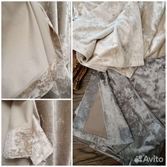 Шторы ткань премиум-бархат отрез квадрат 320-320см