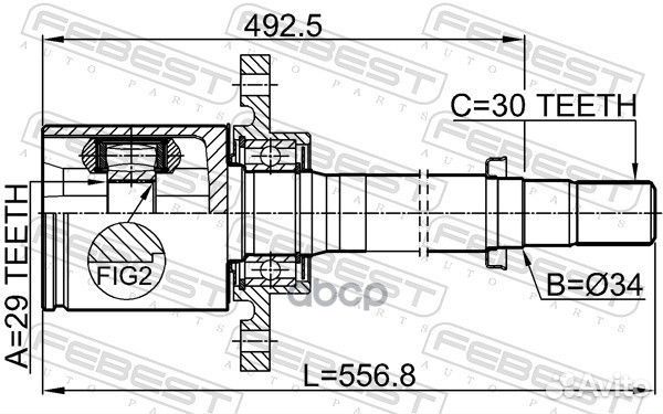 ШРУС внутренний правый 29X34X30 0211-T31atrh