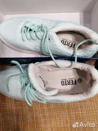 Кеды кроссовки мятный цвет