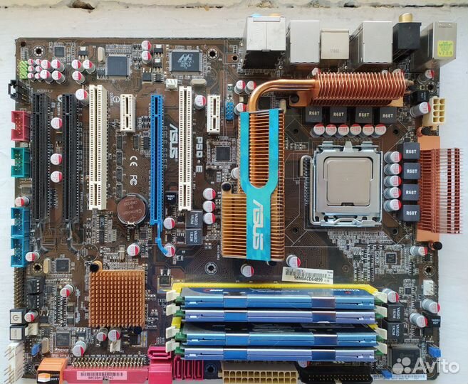 Материнская плата asus P5Q-E+Е5450+8Gb