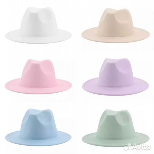 Шляпы фетровые (нежная гамма)
