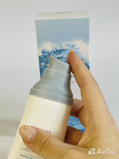 Skin1004 Легкий spf 50++++ крем сыворотка centella