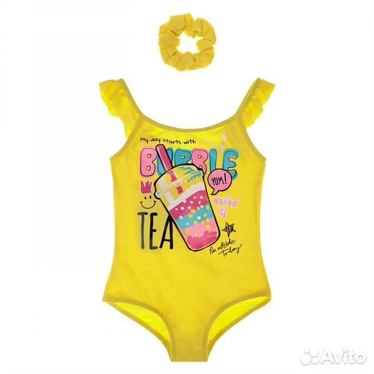 Новый слитный купальник для девочки (110, 122)