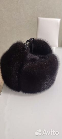 Мужская шапка ушанка норковая