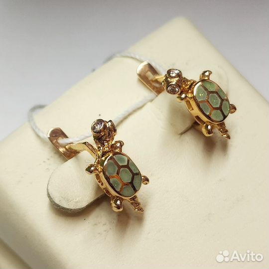 Золотые серьги 585 пробы бу 23700