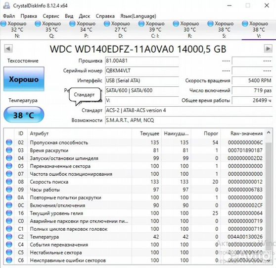 Внешний жесткий диск hdd WD My Book 14 TB