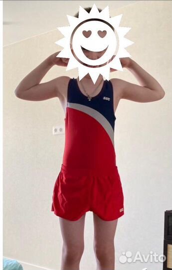 Гимнастический комбинезон с шортами