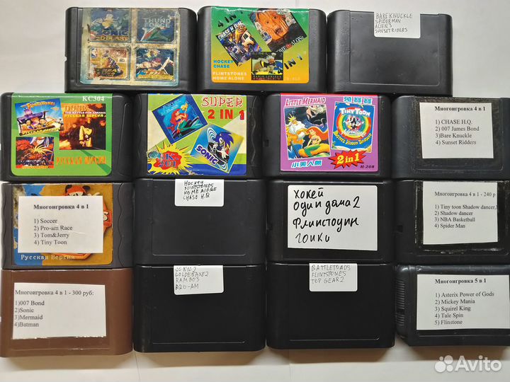 Sega Картриджи 90-00ых Сборники Полноплатные
