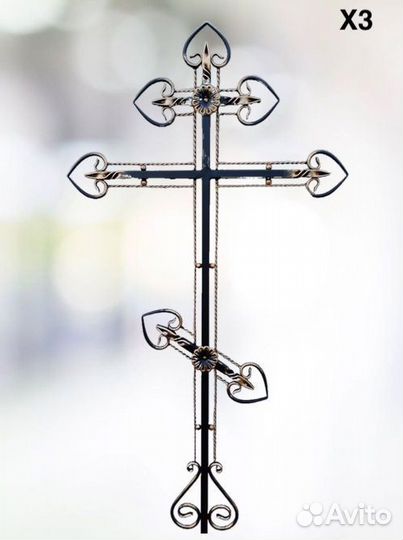 Крест кованый на могилу