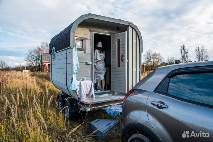 Баня Квадро на прицепе