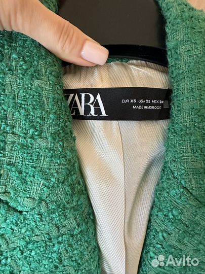 Твидовый жакет zara