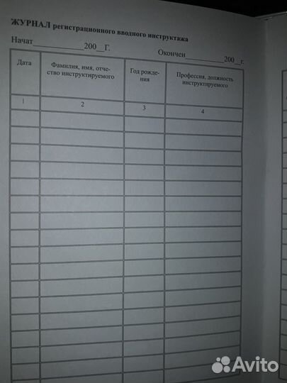 Журнал регистрации инструктажей по пб