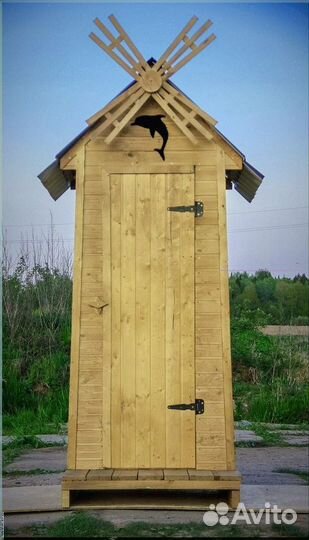 Уличный туалет деревянный Ш323