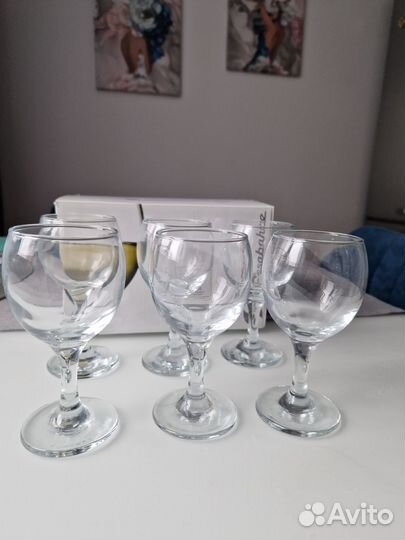 Бокалы Bistro стекло 6 штук новые