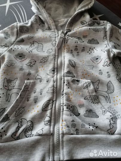 Кофта на молнии для девочки 92