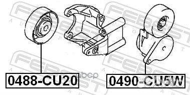 Ролик натяжителя ремня Mitsubishi Outlander I 2.4