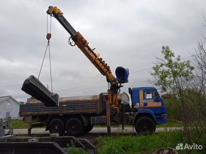 Аренда и услуги манипулятора-вездехода, стрела 7.1 т, 19 м, борт 10 т, 6.2 м