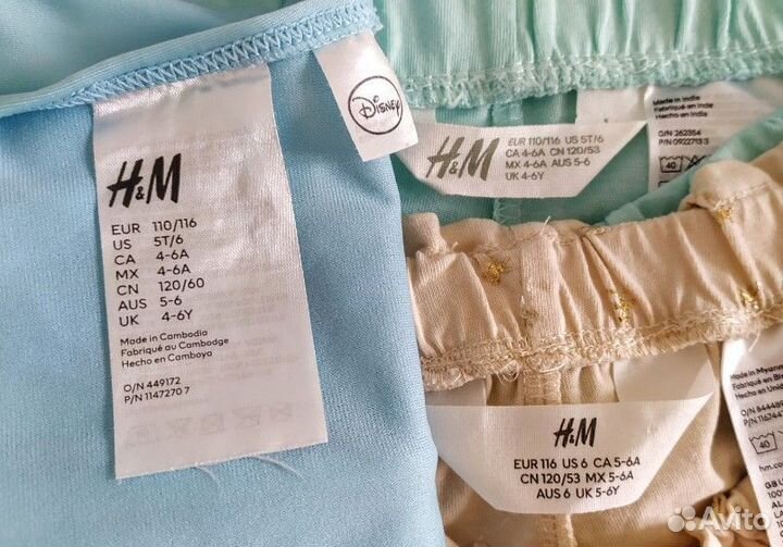 Купальник и шорты H&M 110-116р