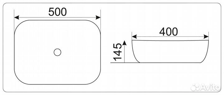 Раковина для ванной CeramaLux D1302H011