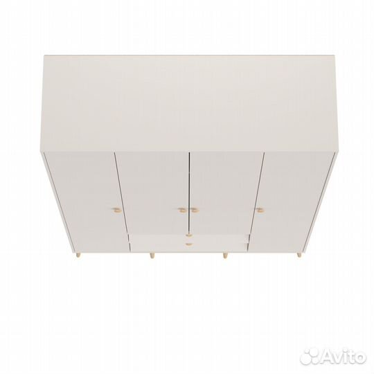 Шкаф 4-х дверный с двумя ящиками Афина 4-75930, цвет кашемир серый, 160х56,3х220 см