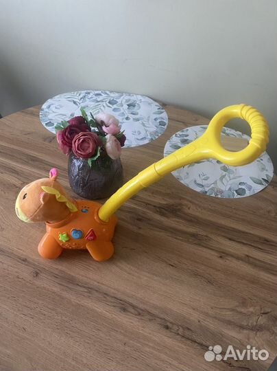 Игрушка каталка с ручкой baby go