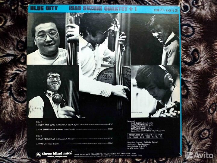 Isao Suzuki Quartet + 1 – Blue City – TBM 1980 v3