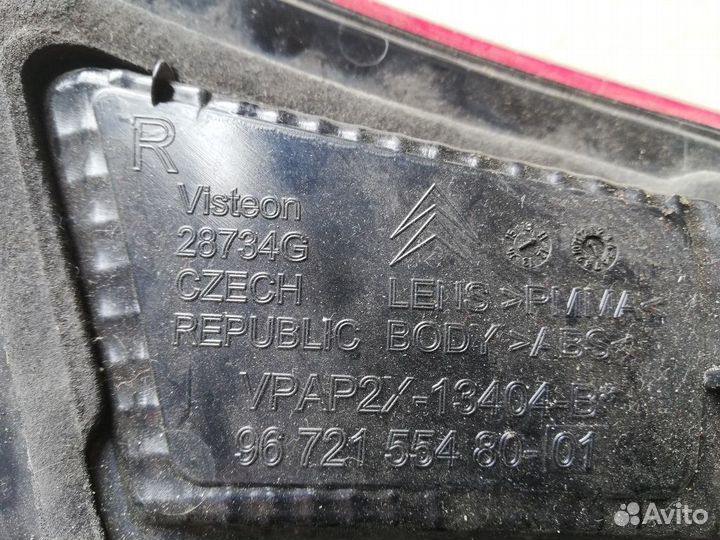 Фонарь задний правый С4 Ситроен