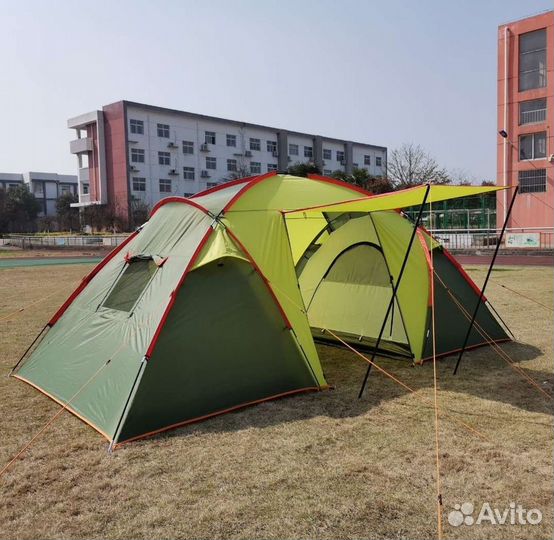 Палатка 4х местная с тамбуром с двумя комнатами