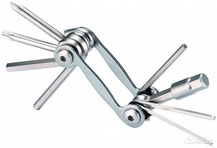 Мультиключ BikeHand YC-286N, 9 предметов, серебрис