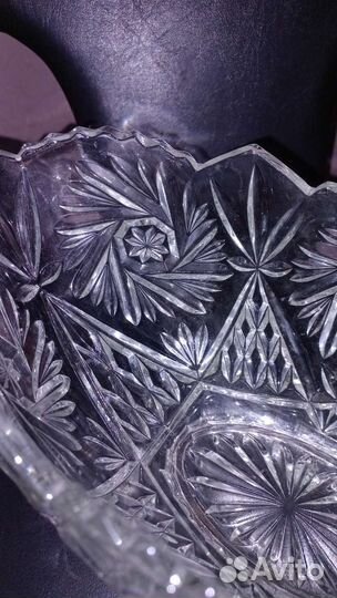 Хрустальная ваза времен СССР. Редкая