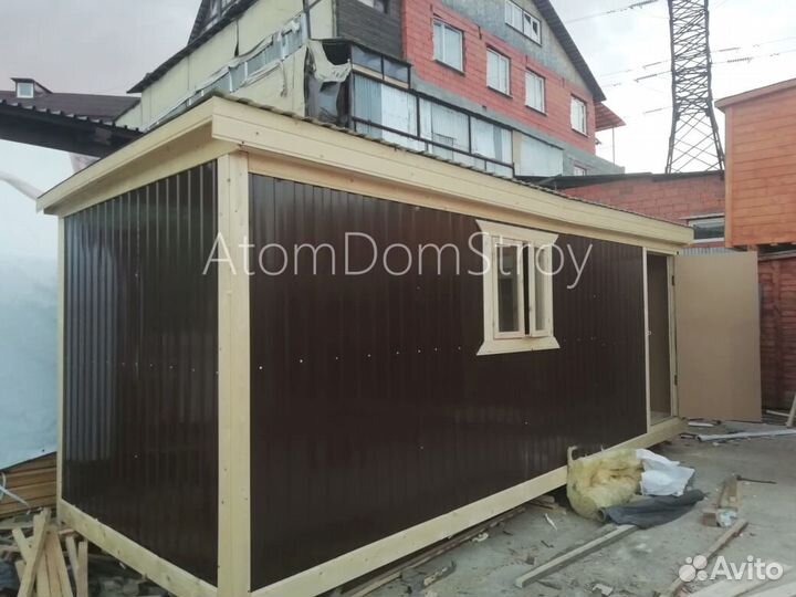 Бытовка деревянная утепленная с электрикой