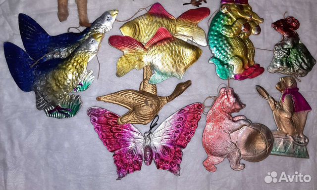 Елочные игрушки СССР картонаж