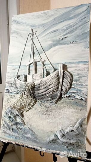 Картина в технике барельеф