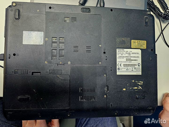 Ноутбук toshiba, гаснет экран