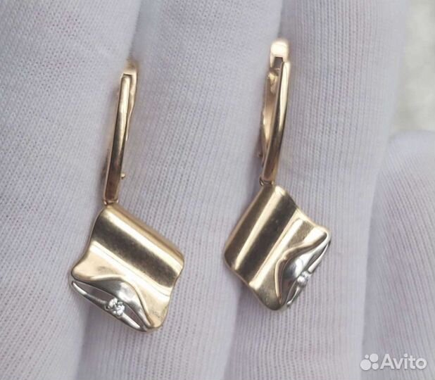 Золотые серьги 585 пробы