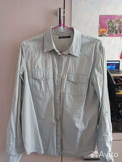 Рубашка детская для девочек, размер L, длина 66см