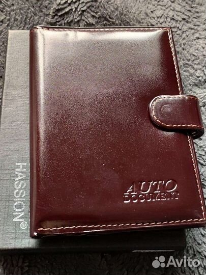 Бумажник водителя, кожа