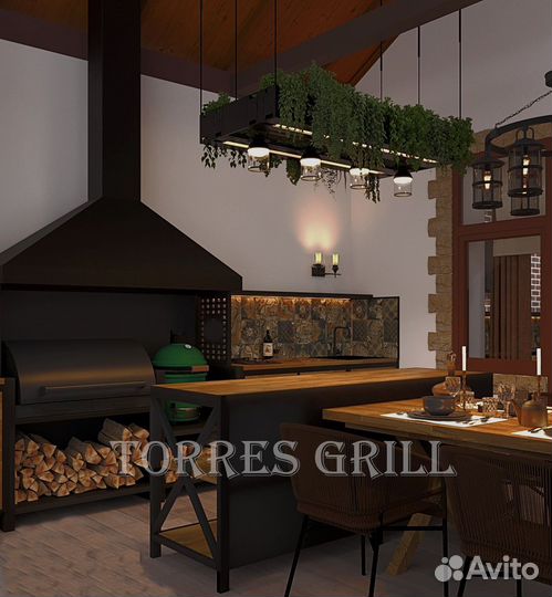 Мангальная зона лофт