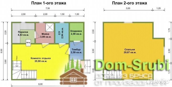 Комсомольск. Надёжная Баня из бруса Б-28 (7.50х6)