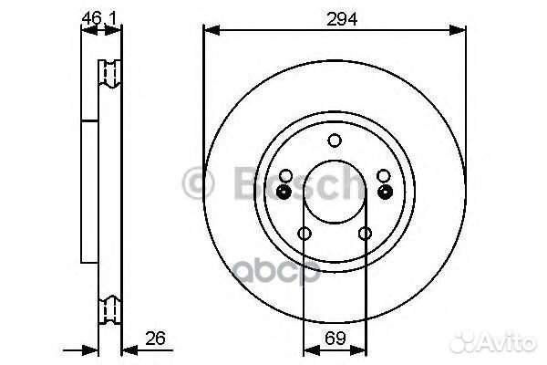 0 986 479 434 диск тормозной передний Hyundai