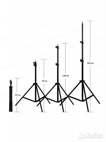 Светодиодная кольцевая лампа 26 см со штативом