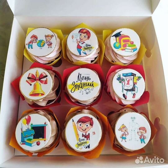 К 1 сентября Бенто, капкейки